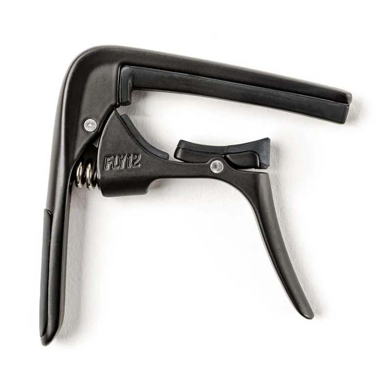 Must-Have JIM DUNLOP 66CBK Trigger Capo Fly12 Kapodaster 12-saitige Akustik-Gitarre, black