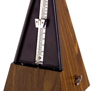 WITTNER 814K Kunststoff Metronom mit Glocke, Nussbaum matt (903.432) Zertifiziert