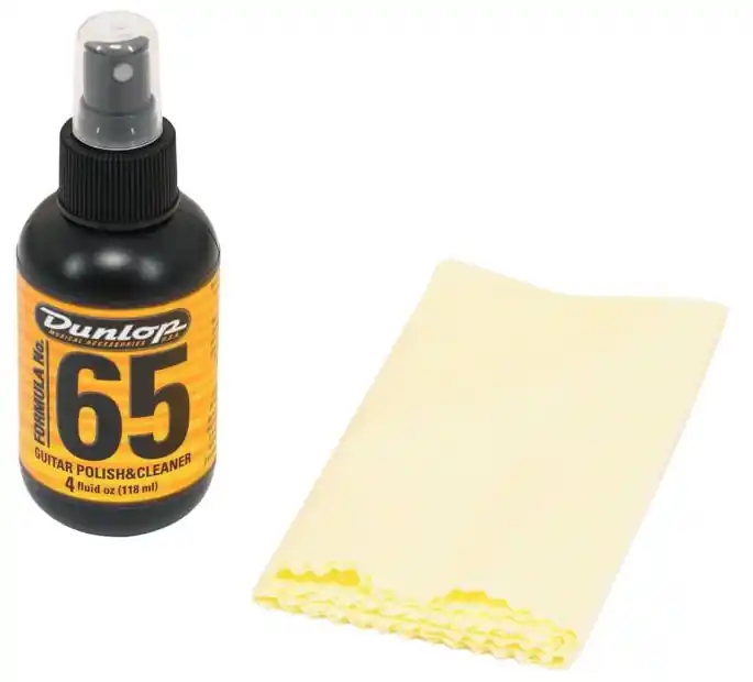 JIM DUNLOP 654C Guitar Polish Formula 65 Instrumenten-Pflegemittel inkl. Tuch Geprüft