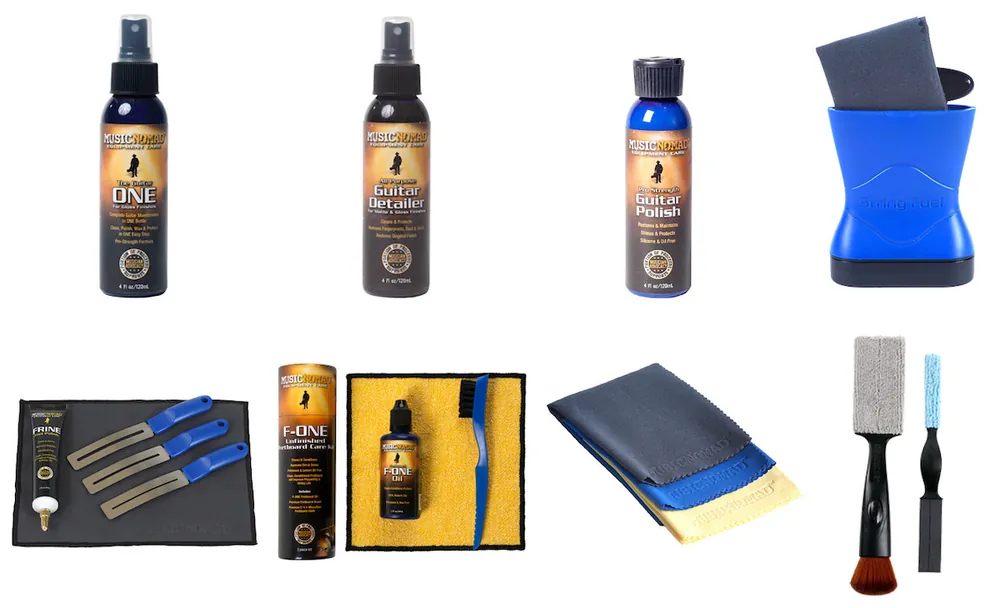 MUSIC NOMAD MN292 Total Guitar Spa Kit Set von Reinigungs- und Pflegemitteln Neu