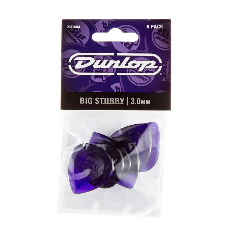 JIM DUNLOP 475 Big Stubby Jazz Player 3,00mm Pack Plektrum, dunkel-violett (6 Stück) Angebot