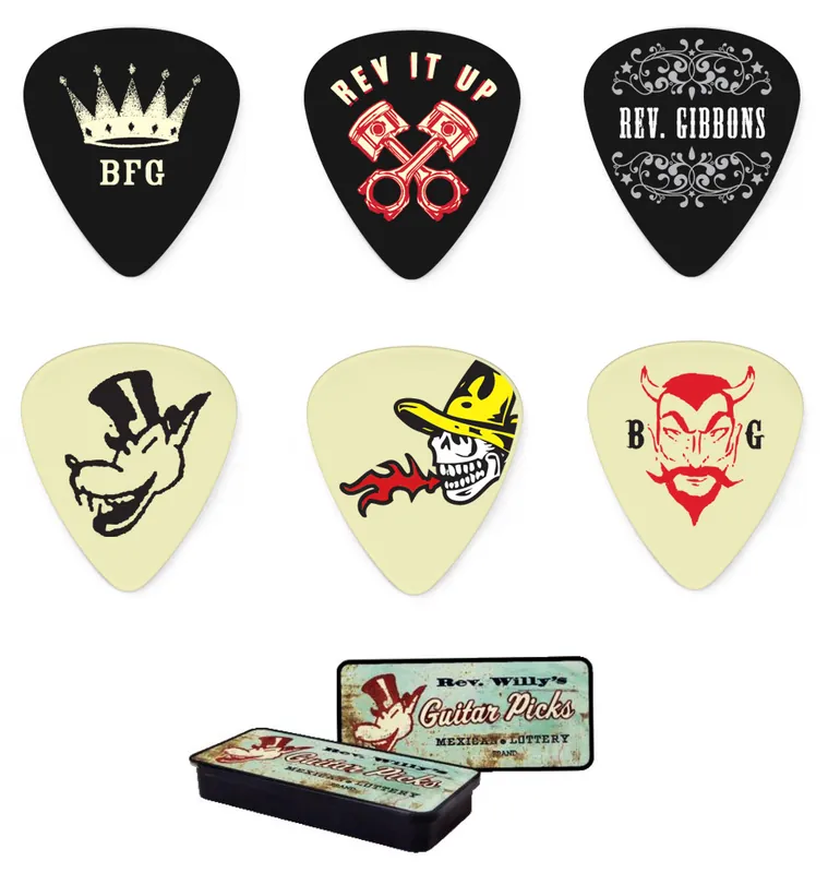 Sofort Bestellen JIM DUNLOP Rev Willys Mexican Lottery Tin Box Lig. Collector Plektren (6 Stück), light - RWT01L