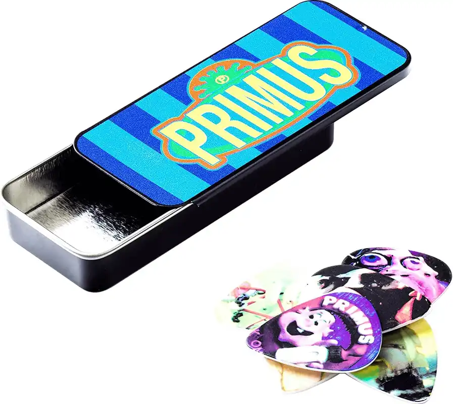 JIM DUNLOP PRIPT02H Primus Signature Heavy Tin Box Collector Plektren (6 Stück) Geprüft