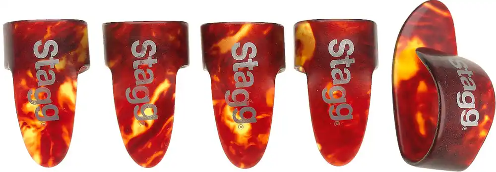STAGG FPS-L Fingers Thumb Shell Pickset Large Daumen und Finger Plecktrensatz Garantierte Lieferung