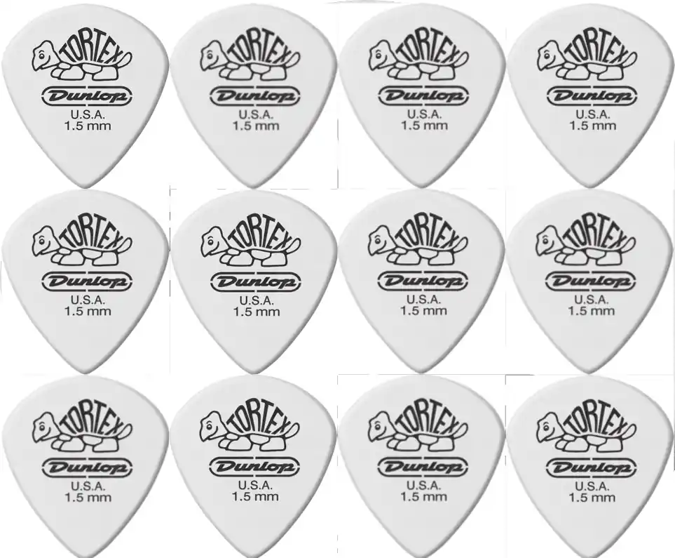 JIM DUNLOP 478P150 Tortex White Jazz III Player 12 Plektrum (12 Stück) Expressversand