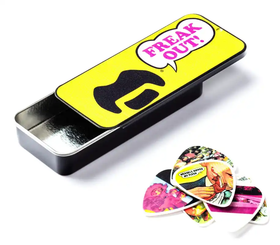 JIM DUNLOP ZAPPT01M Frank Zappa Pick Tin 0,73mm Collector Plektren (6 Stück) in Dose Freak Out Direktkauf
