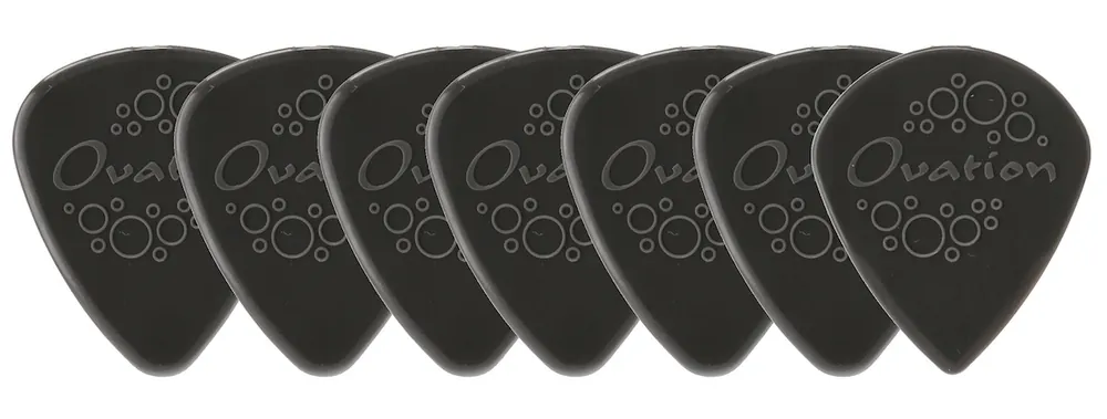 OVATION Diamond Picks Nylon Standard 351 1,60mm Plektren (6+1 Stück), onyx black (524.298) Kracherpreis