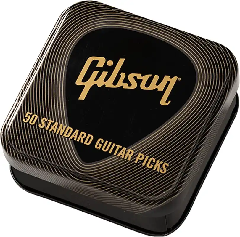 GIBSON APRGG50-74T Pick Tin 50 Standard Thin Plektrum in Dose (50 Stück) Sonderangebot