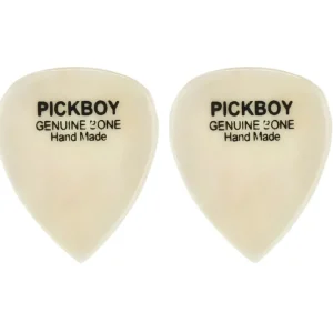 PICKBOY GP-BN_1 Genuine Bone Picks Plektren (Knochen), weiß (2 Stück) Letzte Chance