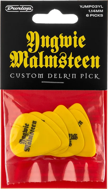 Preis Gesenkt JIM DUNLOP YJMP03YL Yngwie Malmsteen Custom Delrin Plektrem, Players Pack (12 Stück), gelb, 1,14mm