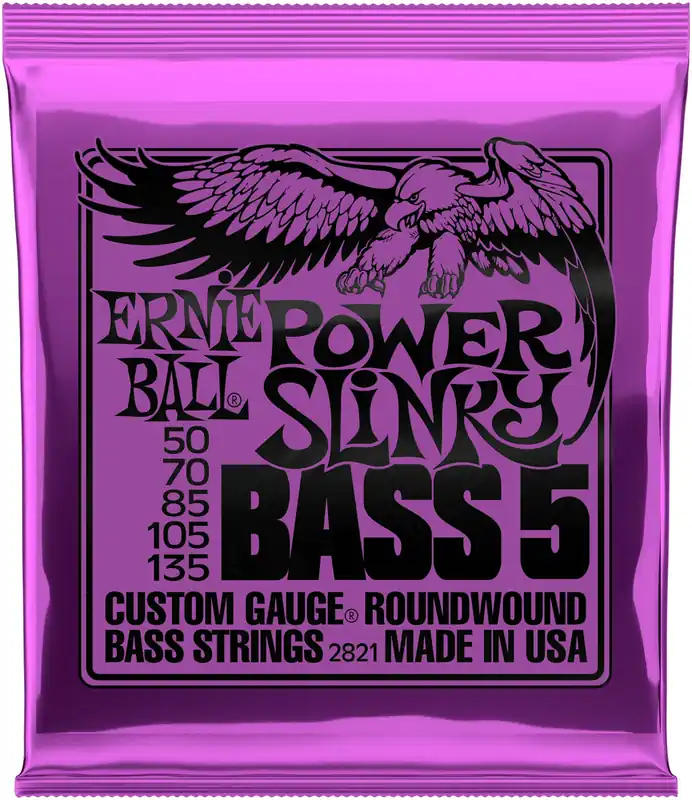 Must-Have ERNIE BALL 2821 Slinky Bass Power 50-135 Nickelwound Steel. Saiten für E-Bass