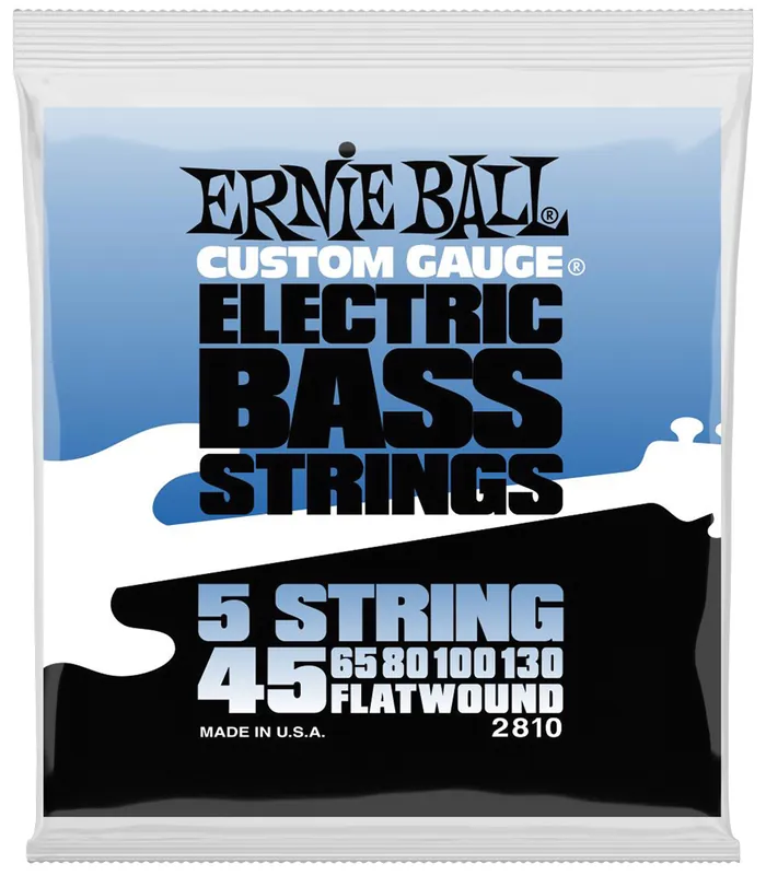 Ausverkauf ERNIE BALL 2810 Flatwound 5-String E-Bass Saiten 45-130