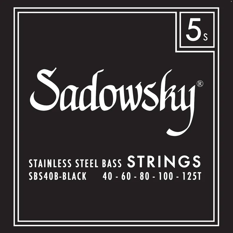 SADOWSKY SBS 40B-1 Black Label Taperwound 040-125 Saiten für 5-string E-Bass Begrenztes Angebot