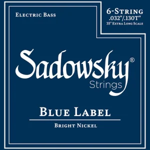 Super-Preis SADOWSKY SBN 32XL1 Blue Label Taperwound 032-130 Nickel, Extra Long Saiten für 6-string E-Bass