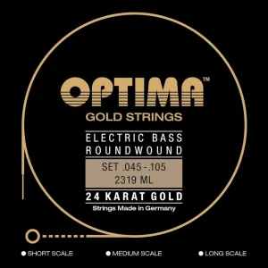 Must-Have OPTIMA 2319 ML Gold Strings Bass Set 045-105 Roundwound. Saiten für E-Bass
