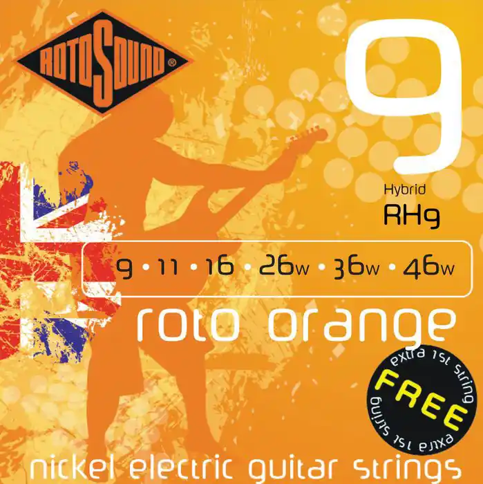 ROTOSOUND RH9 Roto Oranges Hybrid 009-046 Nickel plated Steel. Saiten für E-Gitarre Nur Für Kurze Zeit
