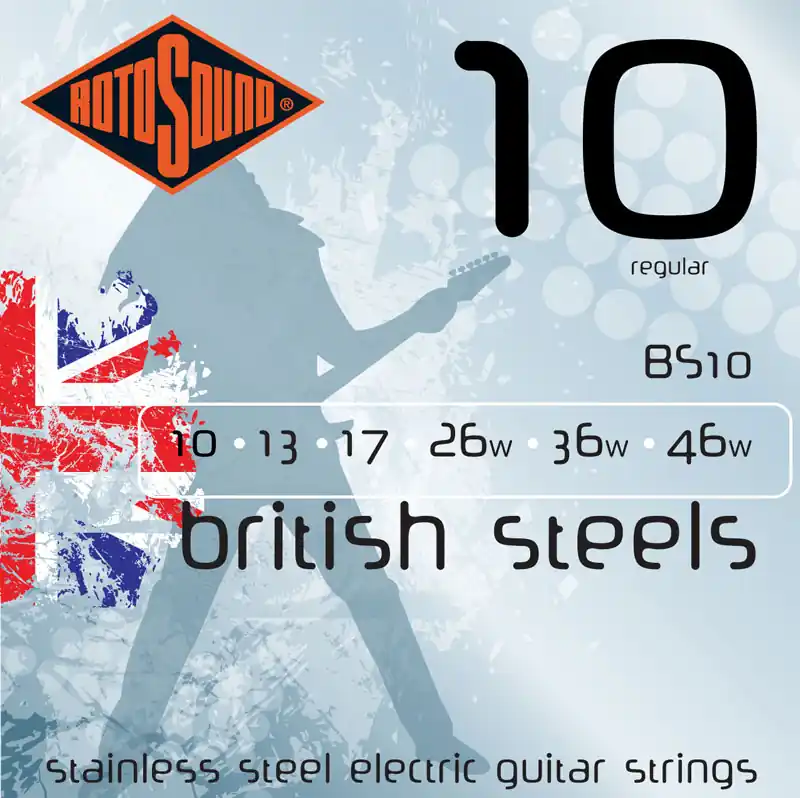 Nur Für Kurze Zeit ROTOSOUND BS10 British Steel Regular 010-046 Pure Steel. Saiten für E-Gitarre