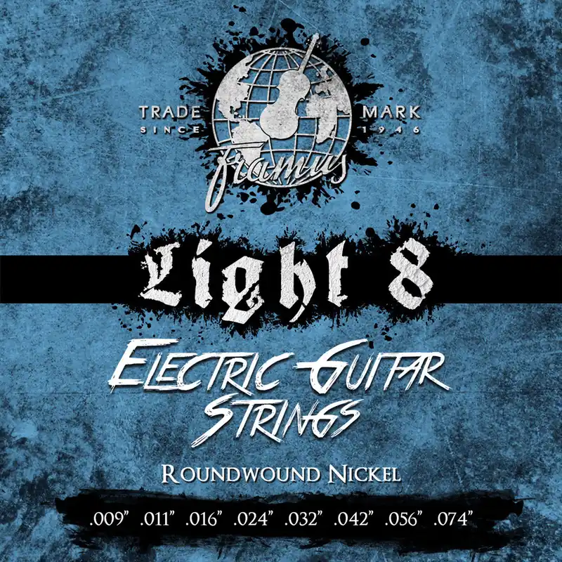 Günstig FRAMUS 45200 L 8 Light Blue Label 009/074 Nickelplated Round Wound. Saiten 8string E-Gitarre