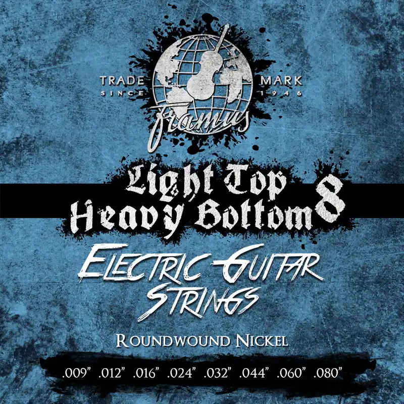 FRAMUS 45240 LTHB 8 Light Top/Heavy Bottom 009/080 Nickelplated Round Wound. Saiten 8string E-Gitarre Meistverkauft