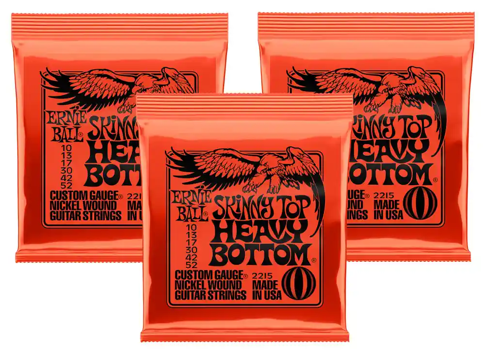 Bestseller ERNIE BALL 3215 3D Skinny Heavy Slinky 010-052 Nickel plated Steel. Saiten für E-Gitarre (3Sätze)