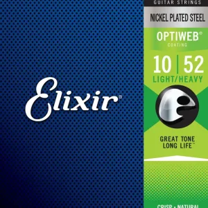 ELIXIR 19077 Optiweb Electric Light/Heavy 010-052 Nickelwound Saiten für E-Gitarre. Günstig