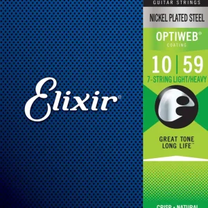 Sofort Bestellen ELIXIR 19074 Optiweb Electric Light/Heavy 010-059 Nickelwound Saiten für 7-Saitige E-Gitarre