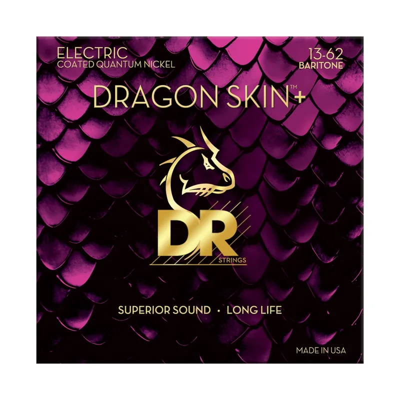 DR STRINGS DEQB-13 Qantum Nickel Baritone 013-062 Saiten für E-Gitarre, beschichtet Schneller Versand