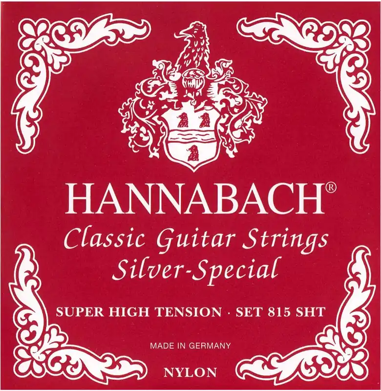 HANNABACH 815 SHT Silver Super High Tension E1-E6 Saiten für Konzertgitarre, rot Jetzt Kaufen