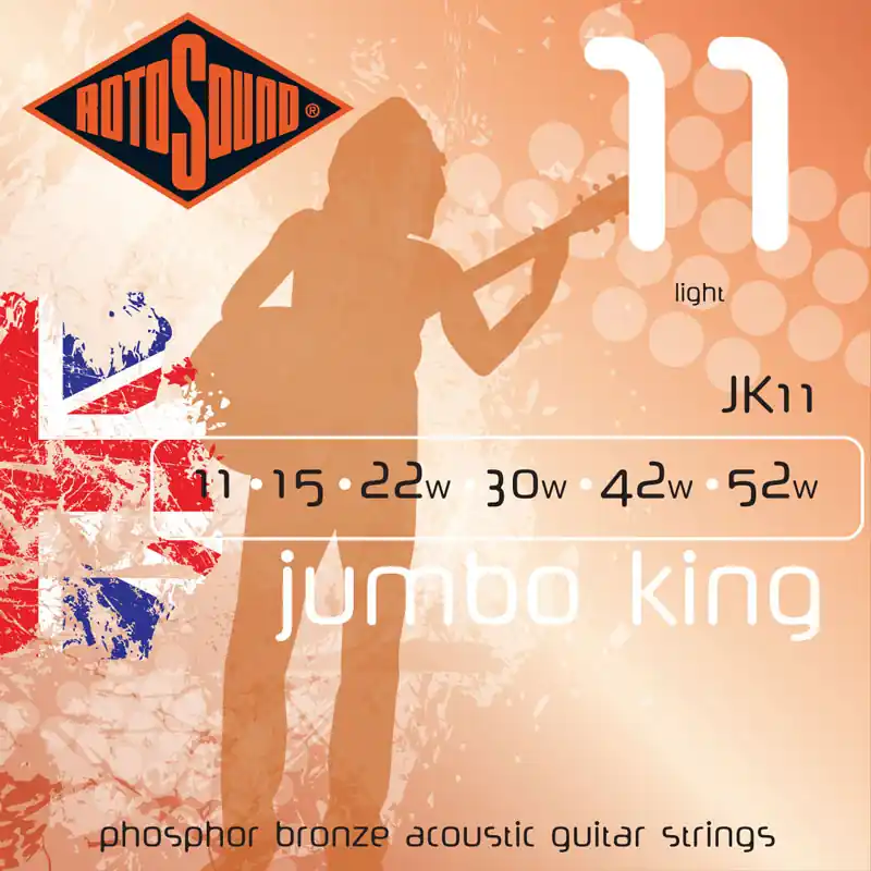 Abverkauf ROTOSOUND JK11 Jumbo King Light 011-052 Phosphor Bronze. Saiten für Akustik-Gitarre