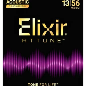 Neuheit ELIXIR 21102 Attune Phosphor Bronze Medium 013-056 Saiten für Akustikgitarre