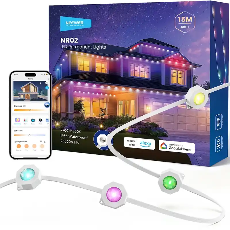 NEEWER NR02-15 Smart RGB Außenbeleuchtung 15m IP65 Neue Ware
