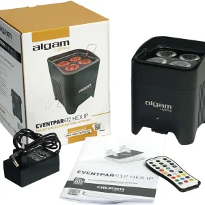 Mega-Angebot ALGAM Event PAR 412 HEX-IP LED Akku-Scheinwerfer, 4 x 12W RGBWA+UV, Wireless DMX