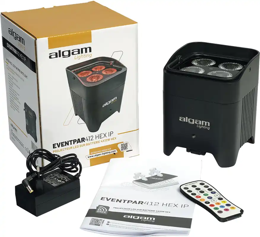 Mega-Angebot ALGAM Event PAR 412 HEX-IP LED Akku-Scheinwerfer, 4 x 12W RGBWA+UV, Wireless DMX
