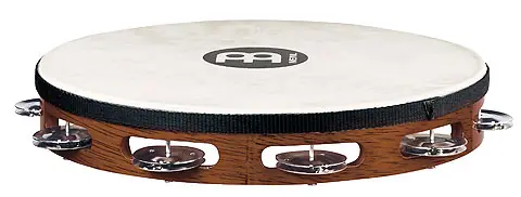 MEINL TAH1AB Headed Holz einreihig Tambourin mit Stahlschellen, african brown Nur Für Kurze Zeit