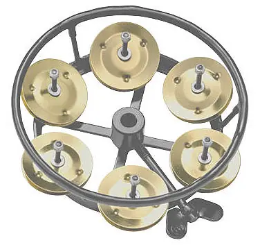 MEINL THH1B-BK zweireihig HiHat-Tambourin mit Messingschellen, black Neu Im Sortiment