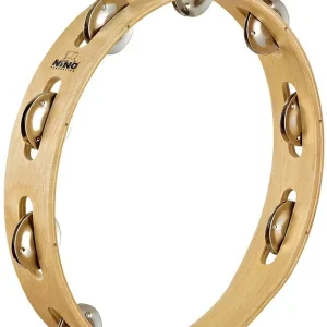 Billig MEINL NINO14 Tamburine 10 Zoll (1-reihig), natur
