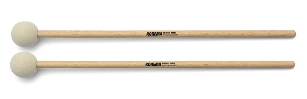 ROHEMA 61434 ET434 Pauken Mallet Schlägel mit Filzkopf (Paar) Neue Ware
