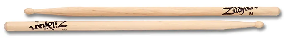 ZILDJIAN Hickory Wood Tip 5AWN (Paar) Drumsticks Geprüft