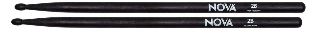 Garantierte Lieferung VIC FIRTH Nova Wood Tip 2BB (Paar) Hickory Drumsticks, schwarz