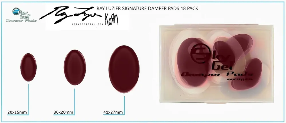 SKYGEL SG18RLWR Damping Pads Ray Luzier (Korn) High-Performance Dämpfer Pads Markenprodukt