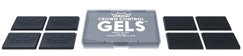 REMO CC-1000-00 Crown Control Gels Smoke Dämpferpads für Trommeln und Becken, schwarz Neu