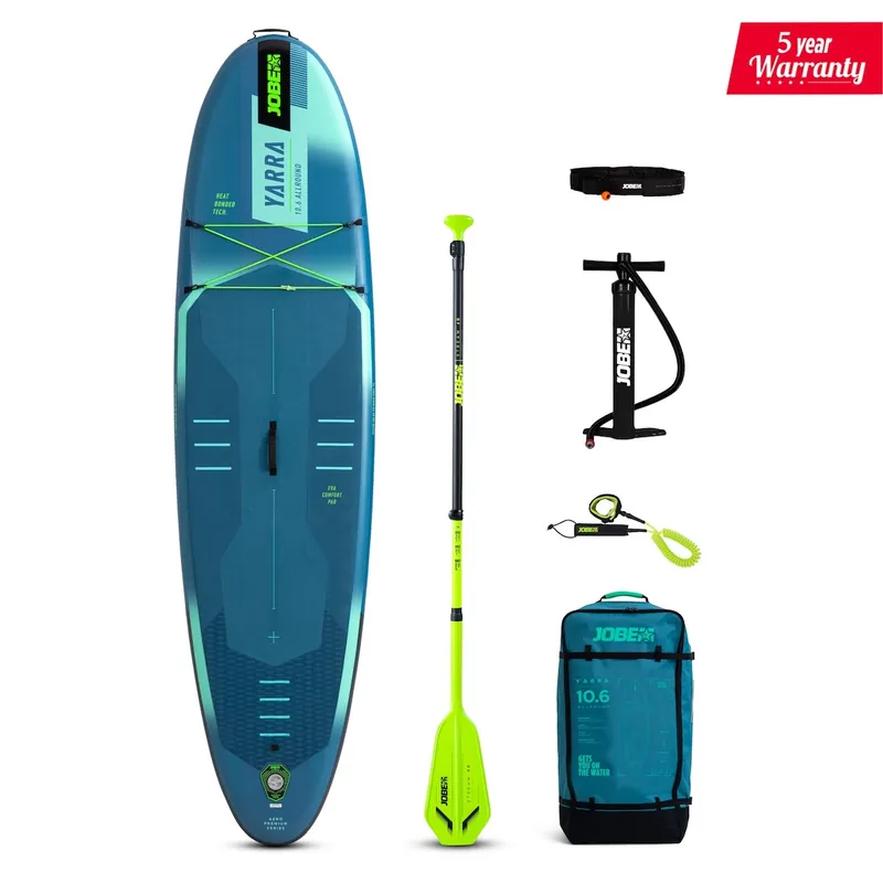 Kostenloser Rückversand JOBE Aero Yarra SUP Board 10.6 Steel Blue Package Aufblasbares SUP Board Paket