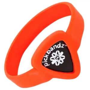 Sonderangebot PICKBANDZ Armband Adult Large Fire Orange Silikonarmband für Plektrum / AL