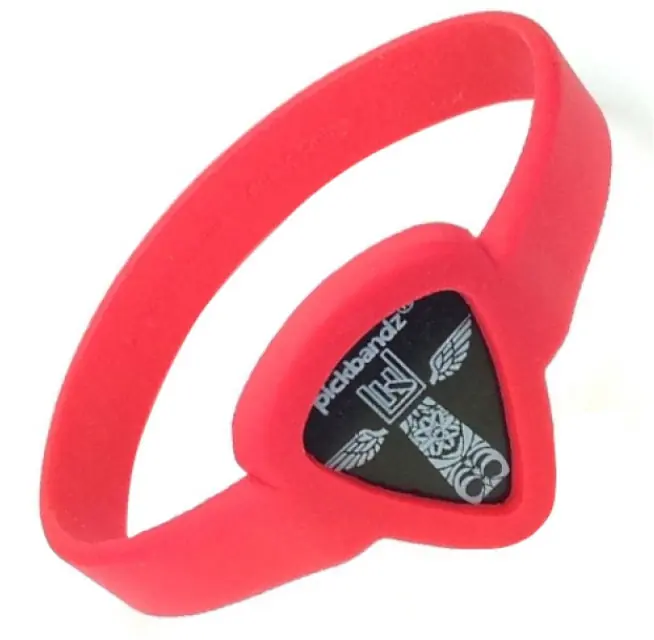 PICKBANDZ Armband Adult Rockin Red Silikonarmband für Plektrum / AL Kostenloser Versand