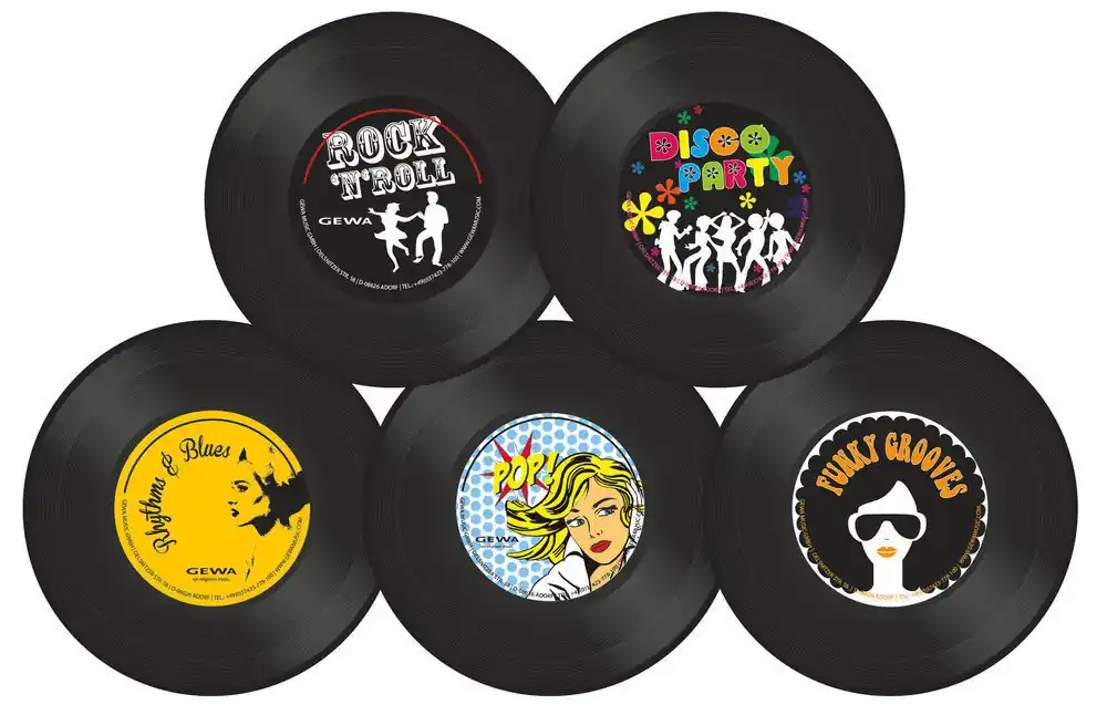 GEWA 975.050 Retro Schallplatten Untersetzer Die schöne Geschenkidee! (5er Set) Online Kaufen