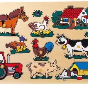 Neue Ware SMALL FOOT 1767 Setzpuzzle Bauernhof Motorikspielzeug