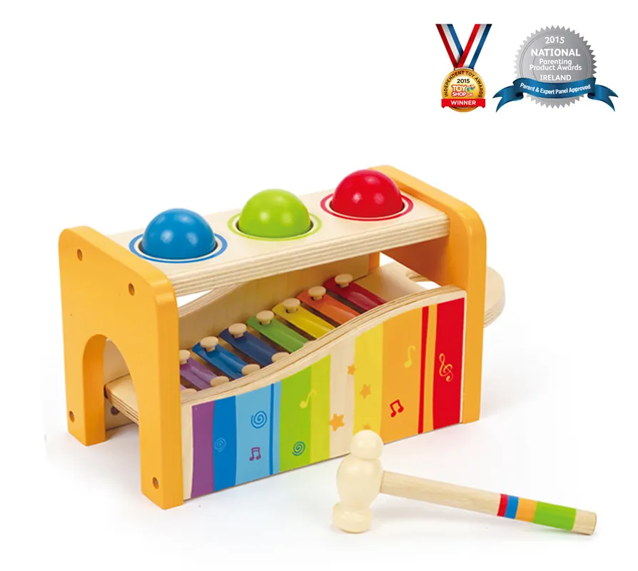 HAPE E0305 Xylophon und Hammerspiel 2in1! Hämmern und Musizieren! Schneller Versand