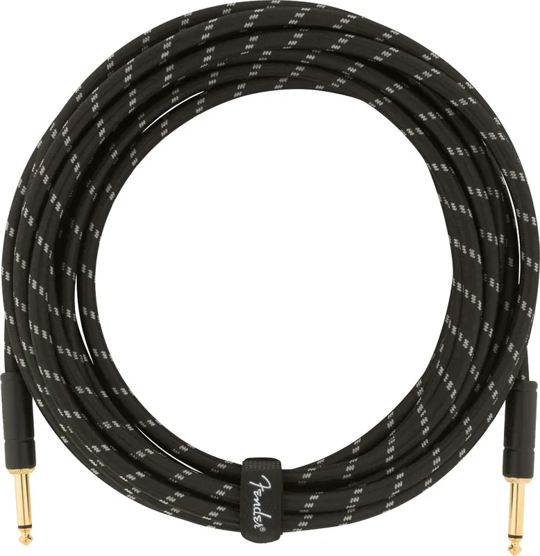 FENDER Deluxe Black Tweed Instrument Cable 18.6 Instrumentenkabel Kl 5,5m Neuheit