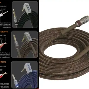 VOX VAC19 Vintage Acoustic Cable Instrumentenkabel Kl-WKl 6m, braun Angebot