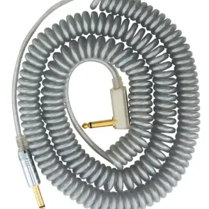 VOX VCC90 SL Vintage Coiled Cable Premium Spiral Instrumentenkabel Kl-WKl 9m, silber Begrenztes Angebot